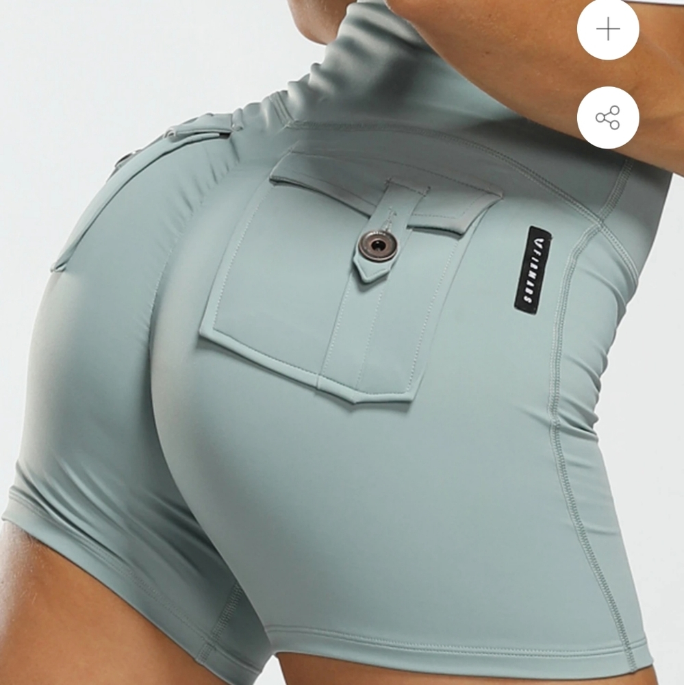 Firm abs teal shorts